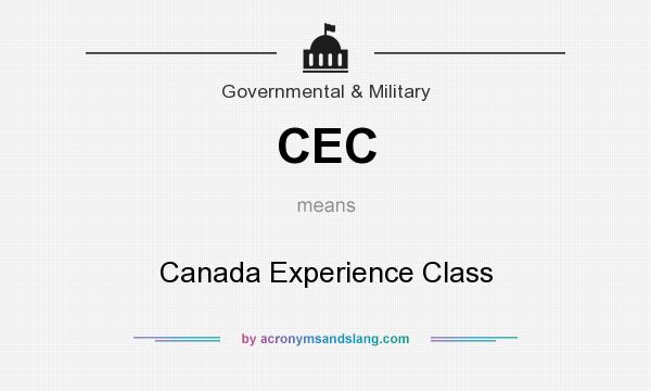 What does CEC mean? It stands for Canada Experience Class