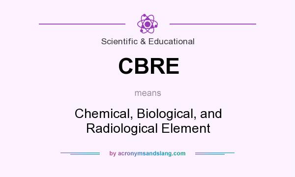 What does CBRE mean? It stands for Chemical, Biological, and Radiological Element