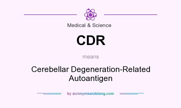 What does CDR mean? It stands for Cerebellar Degeneration-Related Autoantigen