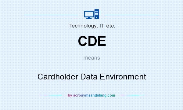 What does CDE mean? It stands for Cardholder Data Environment