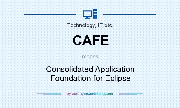 What does CAFE mean? It stands for Consolidated Application Foundation for Eclipse