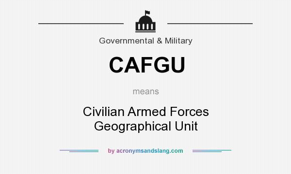 What does CAFGU mean? It stands for Civilian Armed Forces Geographical Unit