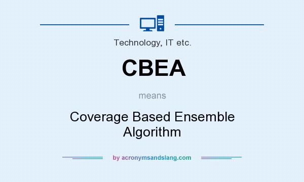 What does CBEA mean? It stands for Coverage Based Ensemble Algorithm