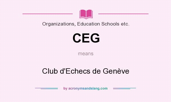 What does CEG mean? It stands for Club d`Echecs de Genève
