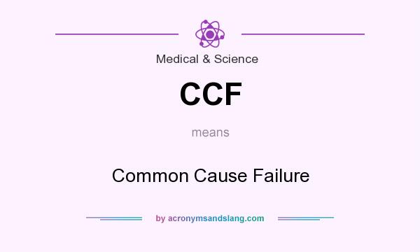 What does CCF mean? It stands for Common Cause Failure
