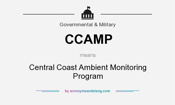 What does CCAMP mean? It stands for Central Coast Ambient Monitoring Program