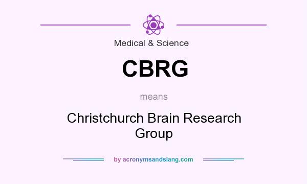What does CBRG mean? It stands for Christchurch Brain Research Group