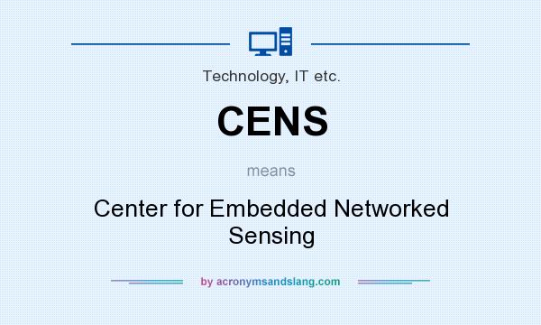 What does CENS mean? It stands for Center for Embedded Networked Sensing
