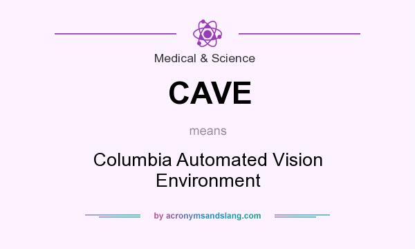 What does CAVE mean? It stands for Columbia Automated Vision Environment