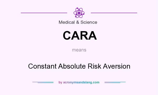 What does CARA mean? It stands for Constant Absolute Risk Aversion