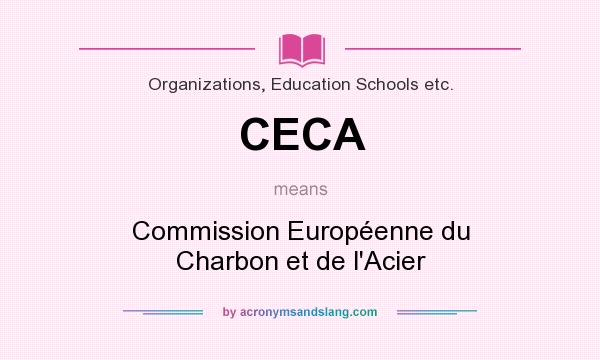 What does CECA mean? It stands for Commission Européenne du Charbon et de l`Acier