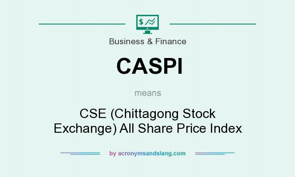 What does CASPI mean? It stands for CSE (Chittagong Stock Exchange) All Share Price Index