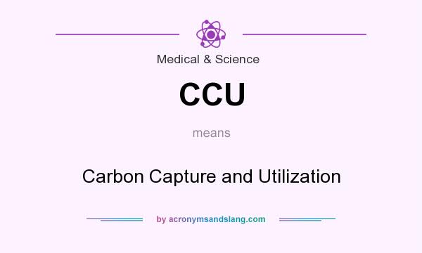 What does CCU mean? It stands for Carbon Capture and Utilization