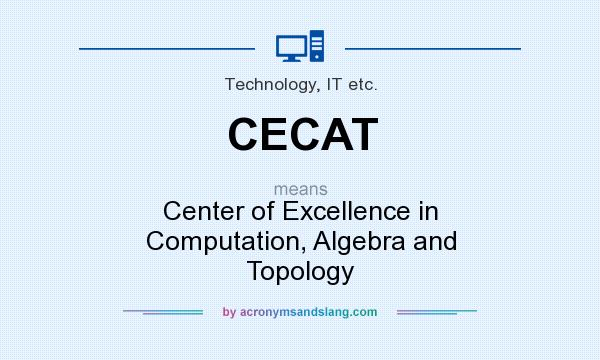 What does CECAT mean? It stands for Center of Excellence in Computation, Algebra and Topology