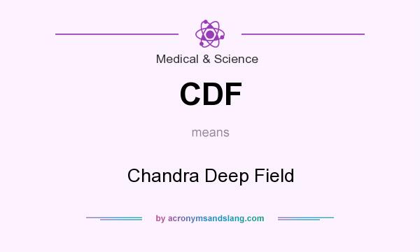 What does CDF mean? It stands for Chandra Deep Field