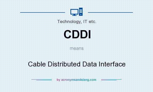 What does CDDI mean? It stands for Cable Distributed Data Interface