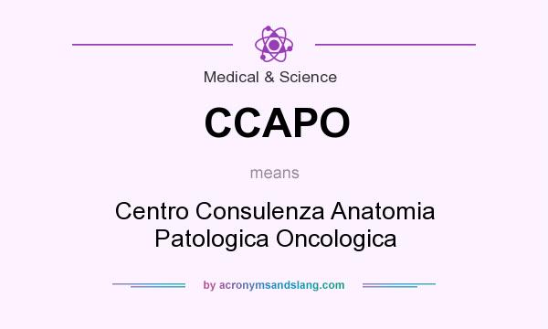What does CCAPO mean? It stands for Centro Consulenza Anatomia Patologica Oncologica