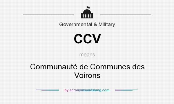 What does CCV mean? It stands for Communauté de Communes des Voirons