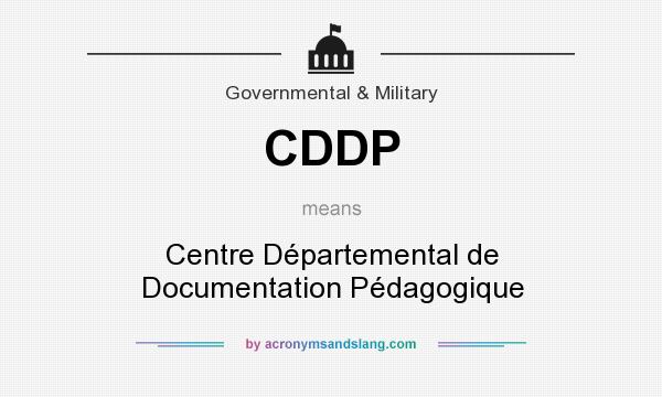 What does CDDP mean? It stands for Centre Départemental de Documentation Pédagogique