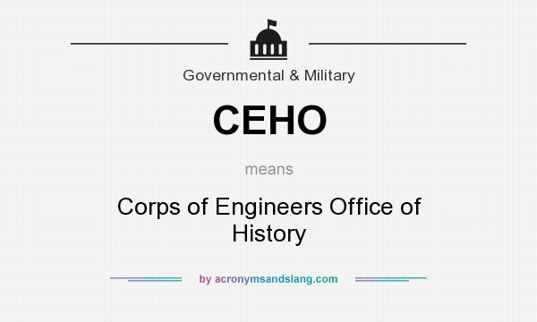 What does CEHO mean? It stands for Corps of Engineers Office of History