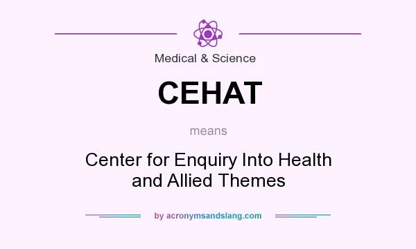 What does CEHAT mean? It stands for Center for Enquiry Into Health and Allied Themes