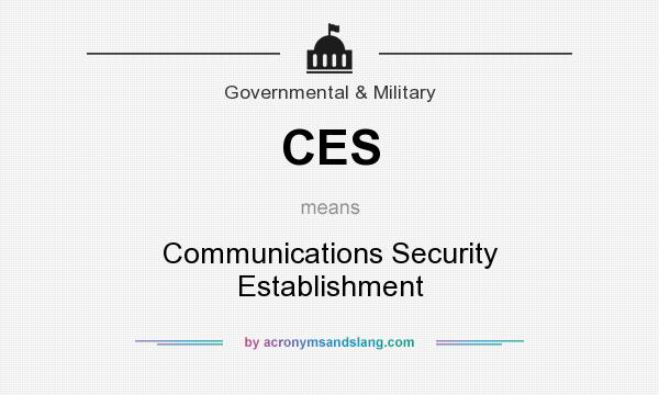 What does CES mean? It stands for Communications Security Establishment