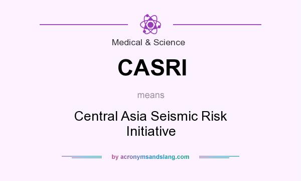 What does CASRI mean? It stands for Central Asia Seismic Risk Initiative