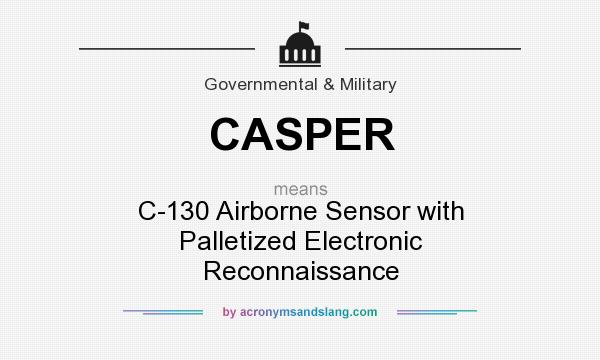 What does CASPER mean? It stands for C-130 Airborne Sensor with Palletized Electronic Reconnaissance
