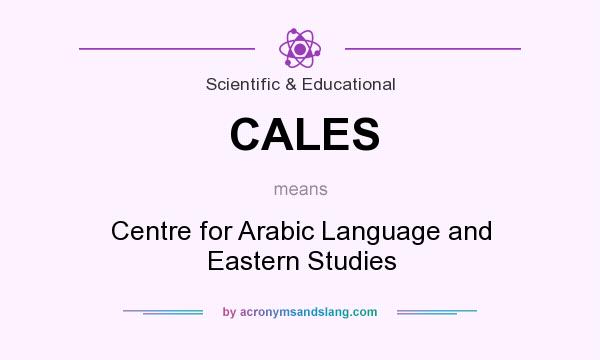 What does CALES mean? It stands for Centre for Arabic Language and Eastern Studies