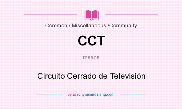 What does CCT mean? It stands for Circuito Cerrado de Televisión