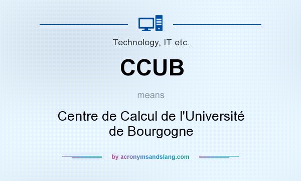 What does CCUB mean? It stands for Centre de Calcul de l`Université de Bourgogne
