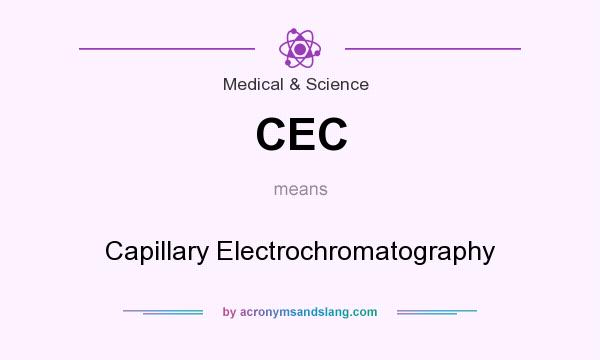 What does CEC mean? It stands for Capillary Electrochromatography