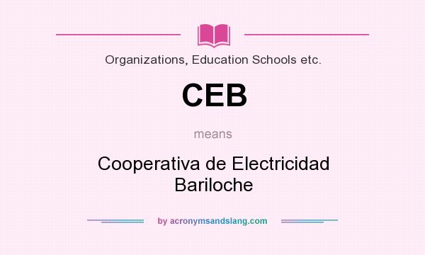 What does CEB mean? It stands for Cooperativa de Electricidad Bariloche