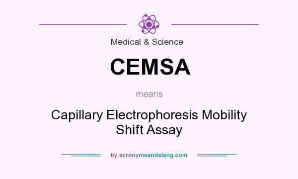 What does CEMSA mean? It stands for Capillary Electrophoresis Mobility Shift Assay