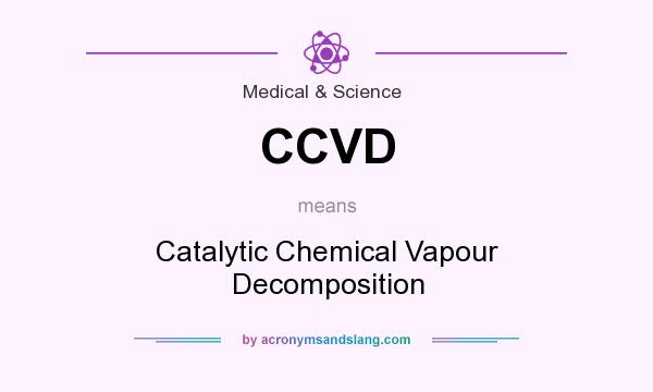 What does CCVD mean? It stands for Catalytic Chemical Vapour Decomposition
