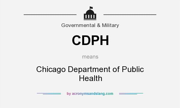 What does CDPH mean? It stands for Chicago Department of Public Health