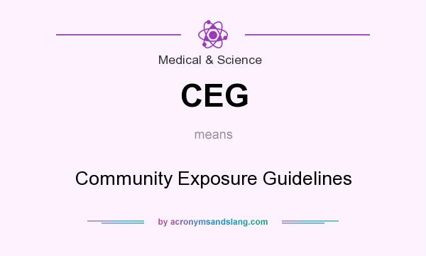 What does CEG mean? It stands for Community Exposure Guidelines