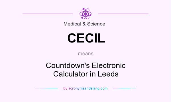 What does CECIL mean? It stands for Countdown`s Electronic Calculator in Leeds