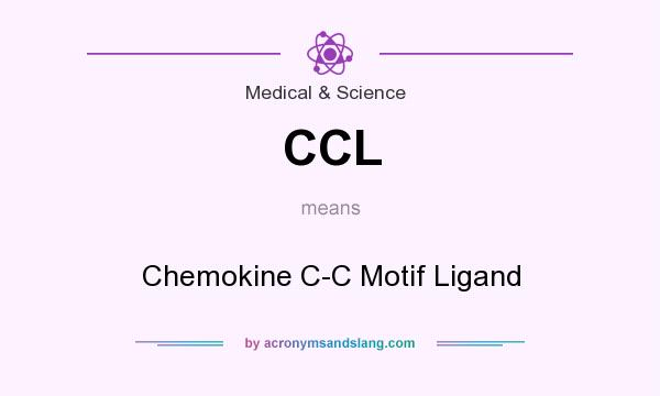 What does CCL mean? It stands for Chemokine C-C Motif Ligand