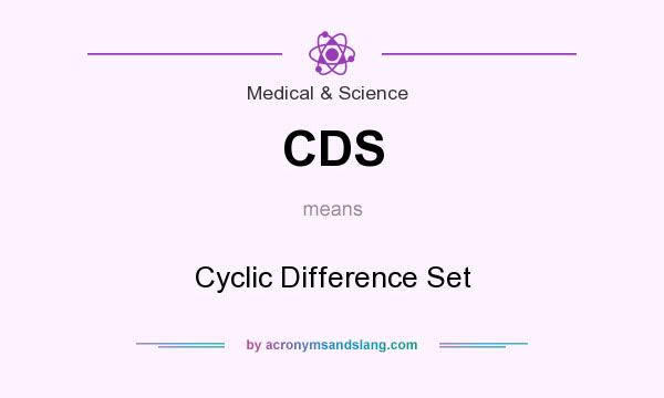 What does CDS mean? It stands for Cyclic Difference Set