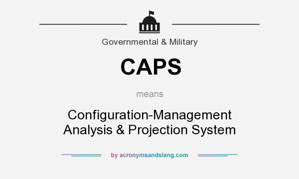 What does CAPS mean? It stands for Configuration-Management Analysis & Projection System