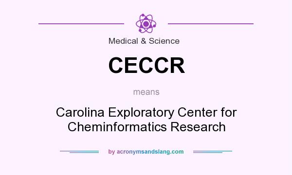 What does CECCR mean? It stands for Carolina Exploratory Center for Cheminformatics Research