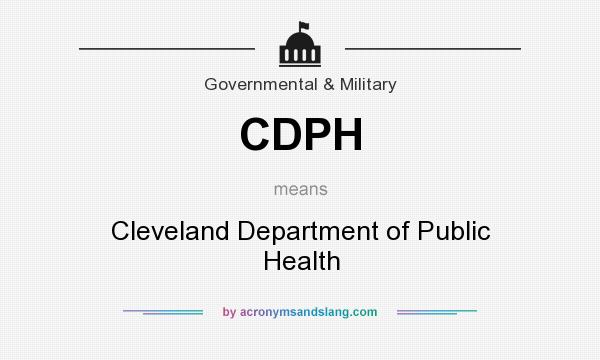 What does CDPH mean? It stands for Cleveland Department of Public Health
