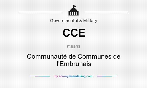 What does CCE mean? It stands for Communauté de Communes de l`Embrunais
