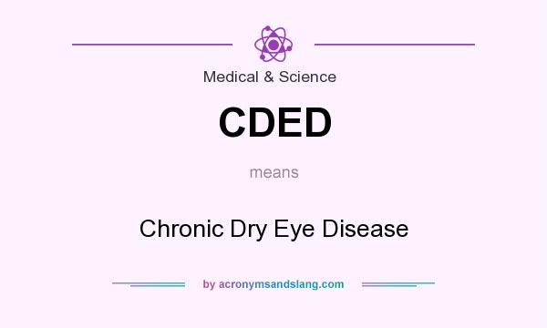What does CDED mean? It stands for Chronic Dry Eye Disease