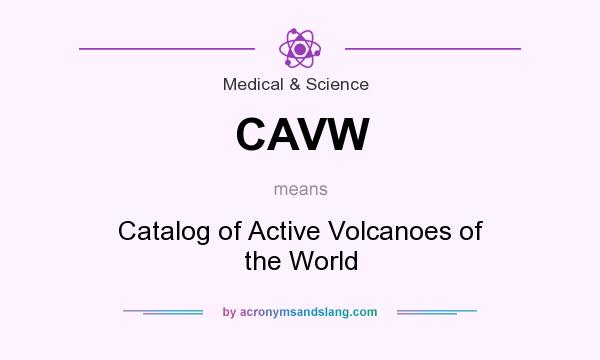 What does CAVW mean? It stands for Catalog of Active Volcanoes of the World