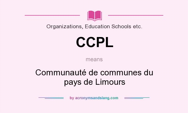 What does CCPL mean? It stands for Communauté de communes du pays de Limours