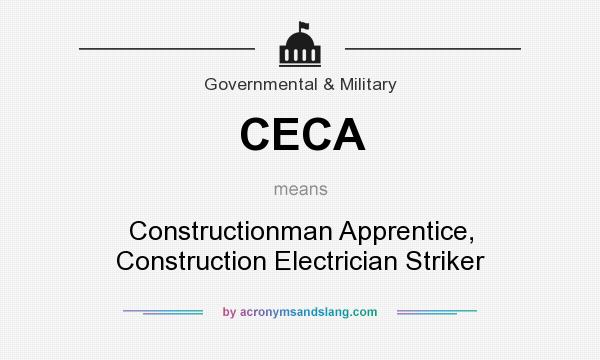 What does CECA mean? It stands for Constructionman Apprentice, Construction Electrician Striker