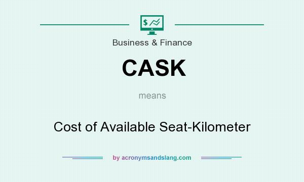 What does CASK mean? It stands for Cost of Available Seat-Kilometer