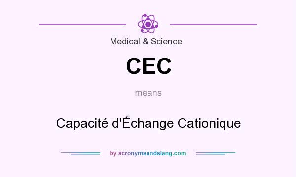 What does CEC mean? It stands for Capacité d`Échange Cationique